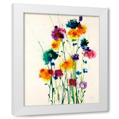 New Blooms White Modern Wood Framed Art Print by Griggs, Jan