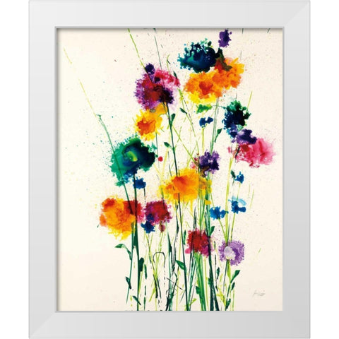New Blooms White Modern Wood Framed Art Print by Griggs, Jan