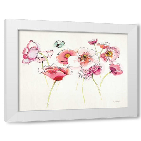 Pink Somniferums Bright II White Modern Wood Framed Art Print by Novak, Shirley