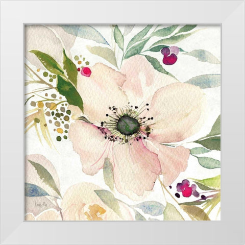 The Joy of White II White Modern Wood Framed Art Print by Rice, Kristy