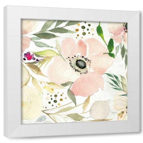 The Joy of White III White Modern Wood Framed Art Print by Rice, Kristy