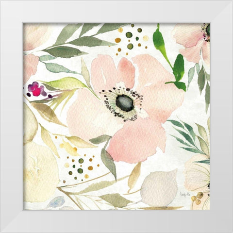 The Joy of White III White Modern Wood Framed Art Print by Rice, Kristy