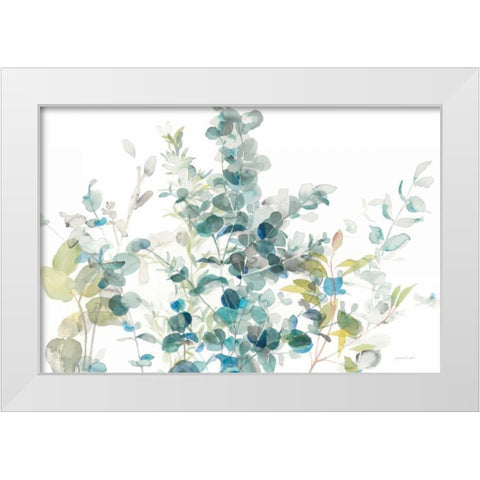 Eucalyptus I White Crop White Modern Wood Framed Art Print by Nai, Danhui