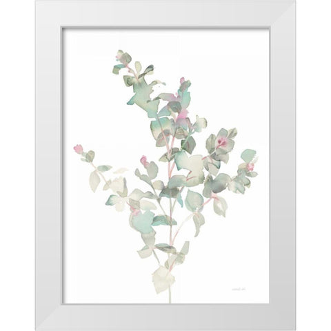 Eucalyptus II White White Modern Wood Framed Art Print by Nai, Danhui