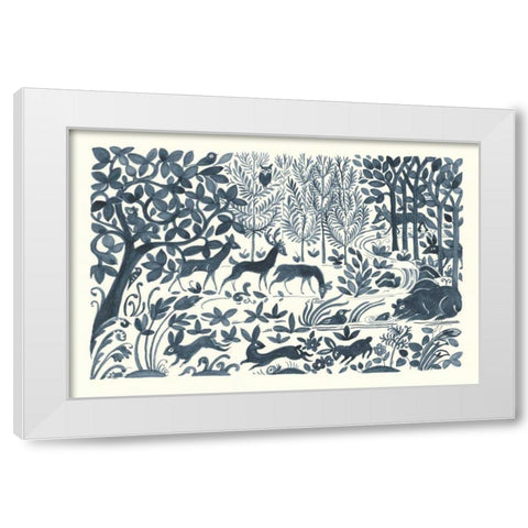 Forest Life II White Modern Wood Framed Art Print by Thomas, Miranda
