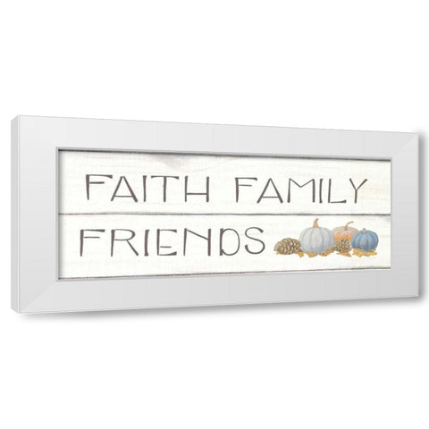 Beautiful Bounty III Faith Family Friends White Modern Wood Framed Art Print by Wiens, James