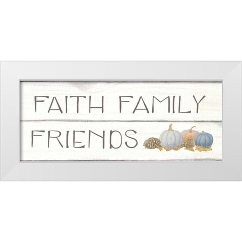 Beautiful Bounty III Faith Family Friends White Modern Wood Framed Art Print by Wiens, James