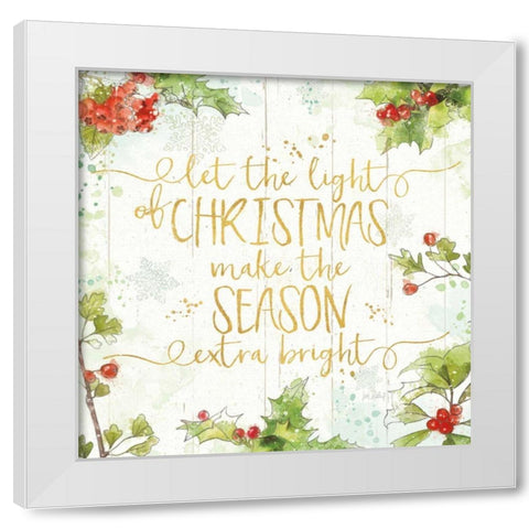 Christmas Sentiments II Gold on Wood White Modern Wood Framed Art Print by Pertiet, Katie