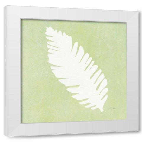 Tropical Fun Palms Silhouette IV White Modern Wood Framed Art Print by Prahl, Courtney