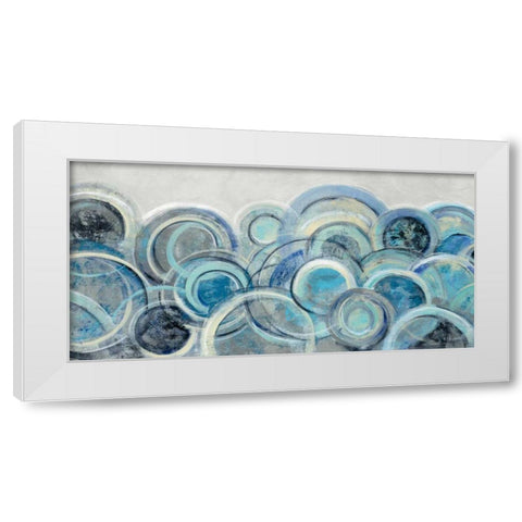 Variation Blue Grey Crop White Modern Wood Framed Art Print by Vassileva, Silvia