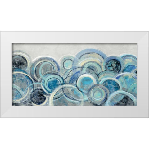 Variation Blue Grey Crop White Modern Wood Framed Art Print by Vassileva, Silvia