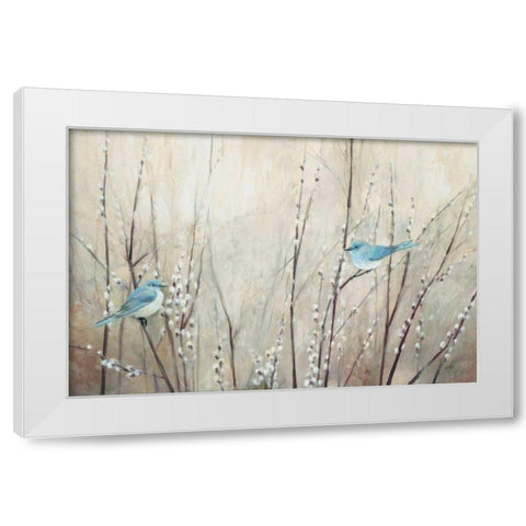 Pretty Birds Neutral White Modern Wood Framed Art Print by Purinton, Julia