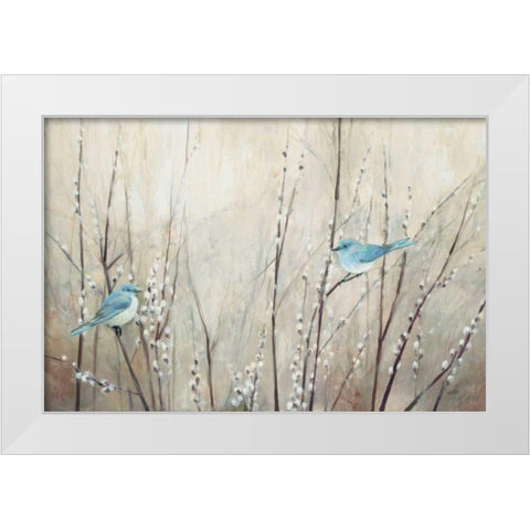 Pretty Birds Neutral White Modern Wood Framed Art Print by Purinton, Julia