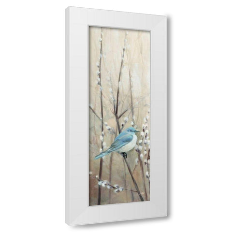 Pretty Birds Neutral II White Modern Wood Framed Art Print by Purinton, Julia