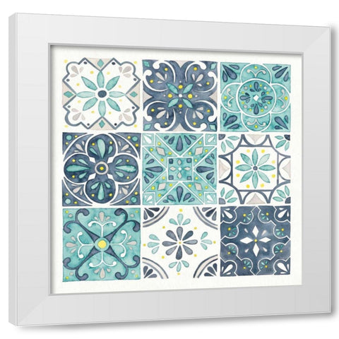 Garden Getaway Pattern I White Modern Wood Framed Art Print by Marshall, Laura