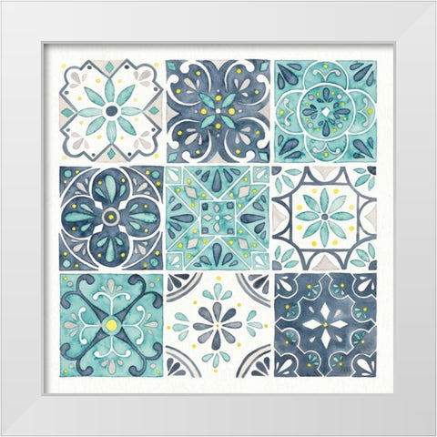 Garden Getaway Pattern I White Modern Wood Framed Art Print by Marshall, Laura