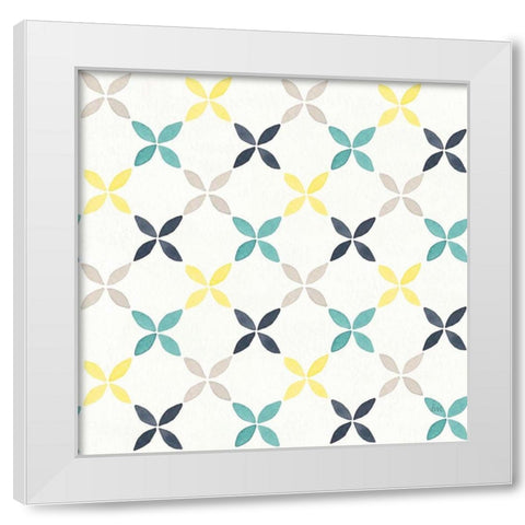 Garden Getaway Pattern IIA White Modern Wood Framed Art Print by Marshall, Laura