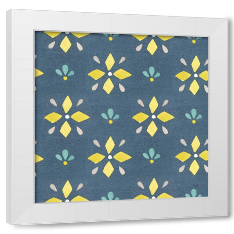 Garden Getaway Pattern VB White Modern Wood Framed Art Print by Marshall, Laura