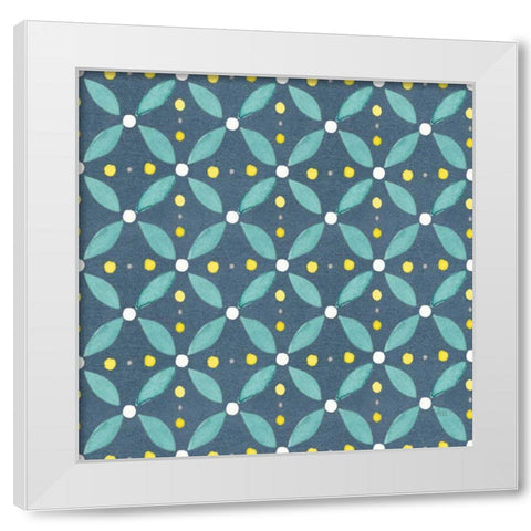 Garden Getaway Pattern XB White Modern Wood Framed Art Print by Marshall, Laura