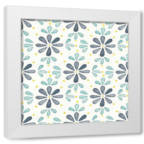 Garden Getaway Pattern XIII White Modern Wood Framed Art Print by Marshall, Laura
