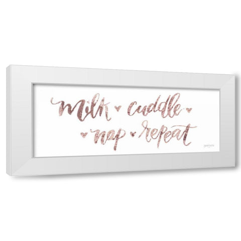 Sweet Baby Girl III White Modern Wood Framed Art Print by Jackson, Jenaya