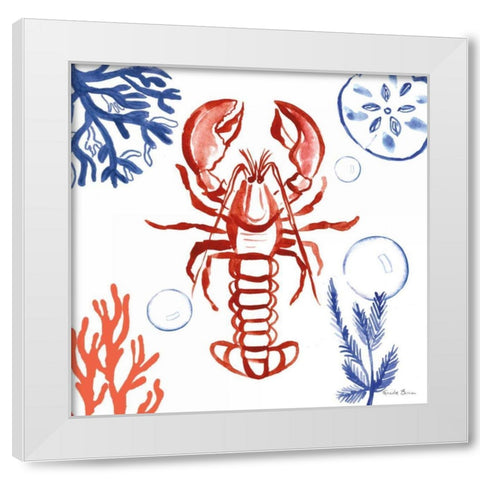 Coastal Jewels VI White Modern Wood Framed Art Print by Zaman, Farida