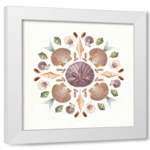 Ocean Mandala II White Modern Wood Framed Art Print by Wild Apple Portfolio