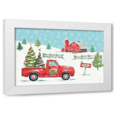 Christmas in the Country I White Modern Wood Framed Art Print by Brissonnet, Daphne