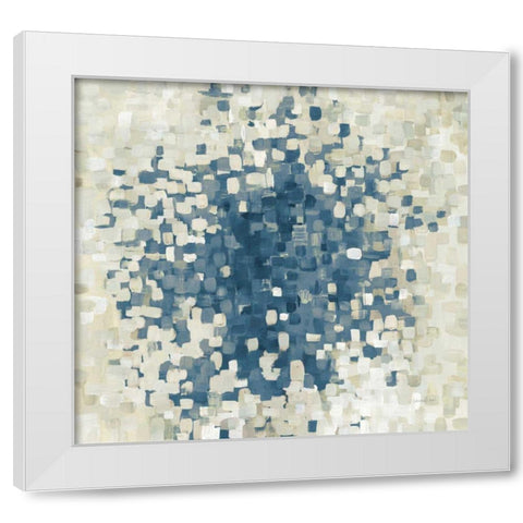 Summer Blocks Blue White Modern Wood Framed Art Print by Nai, Danhui