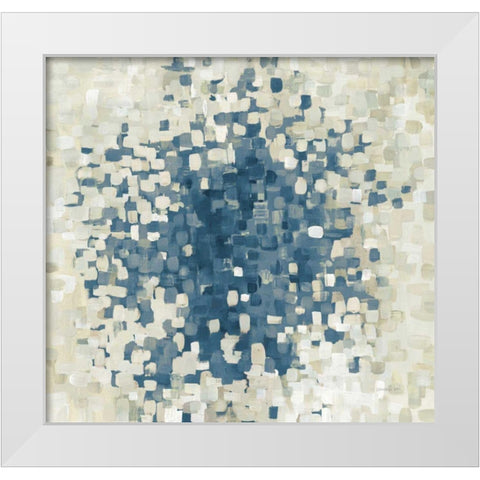 Summer Blocks Blue White Modern Wood Framed Art Print by Nai, Danhui