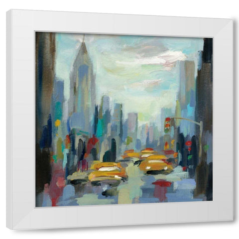 Manhattan Sketches I White Modern Wood Framed Art Print by Vassileva, Silvia