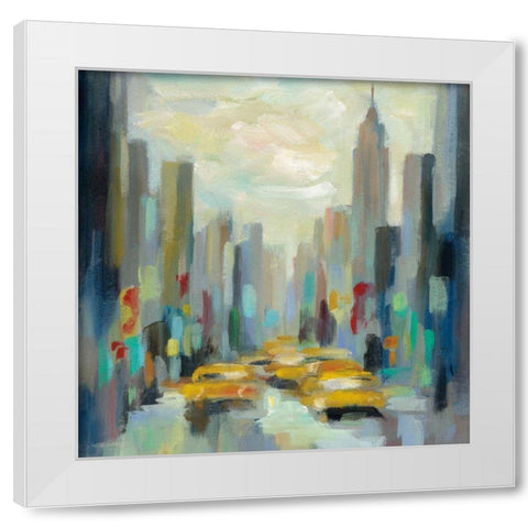 Manhattan Sketches II White Modern Wood Framed Art Print by Vassileva, Silvia
