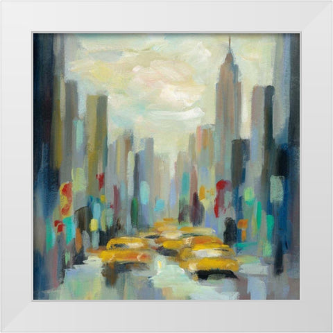 Manhattan Sketches II White Modern Wood Framed Art Print by Vassileva, Silvia
