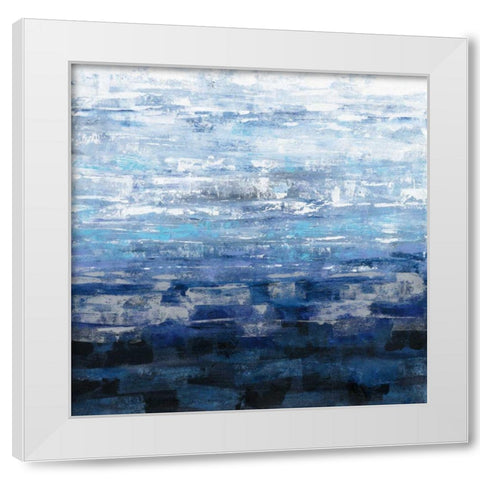 Icelandic Wave White Modern Wood Framed Art Print by Vassileva, Silvia