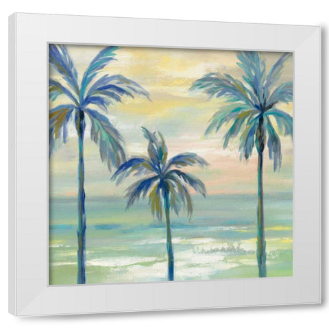 Marine Layer Palms Crop White Modern Wood Framed Art Print by Vassileva, Silvia