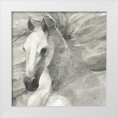 Poseidon Neutral Crop White Modern Wood Framed Art Print by Hristova, Albena