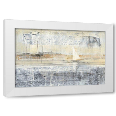 Gold Coast White Modern Wood Framed Art Print by Hristova, Albena