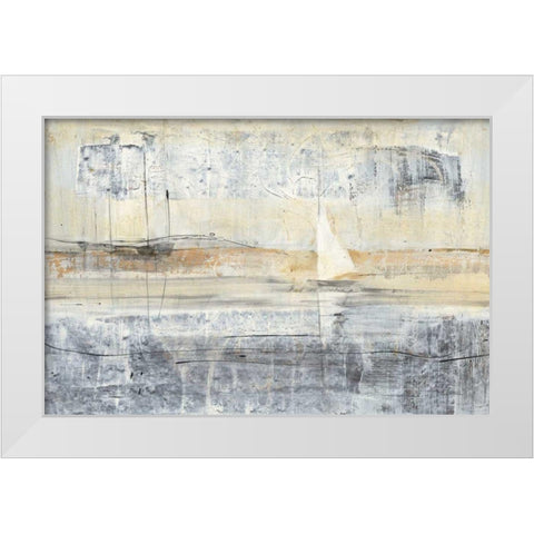 Gold Coast White Modern Wood Framed Art Print by Hristova, Albena