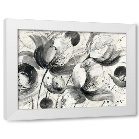 Bold I White Modern Wood Framed Art Print by Hristova, Albena