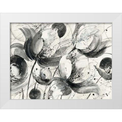 Bold I White Modern Wood Framed Art Print by Hristova, Albena