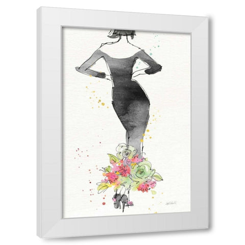 Floral Fashion I v2 White Modern Wood Framed Art Print by Tavoletti, Anne