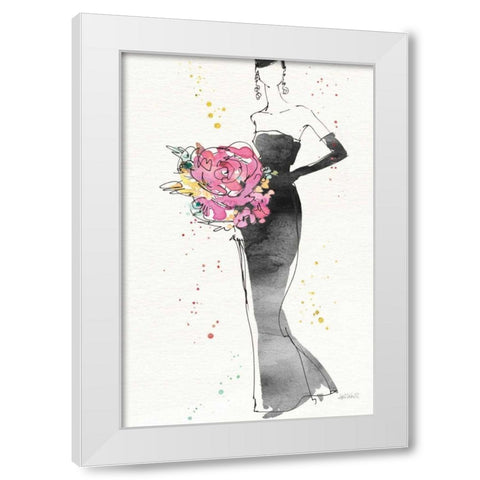 Floral Fashion III v2 White Modern Wood Framed Art Print by Tavoletti, Anne