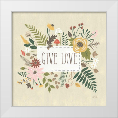 Autumn Garden II White Modern Wood Framed Art Print by Marshall, Laura
