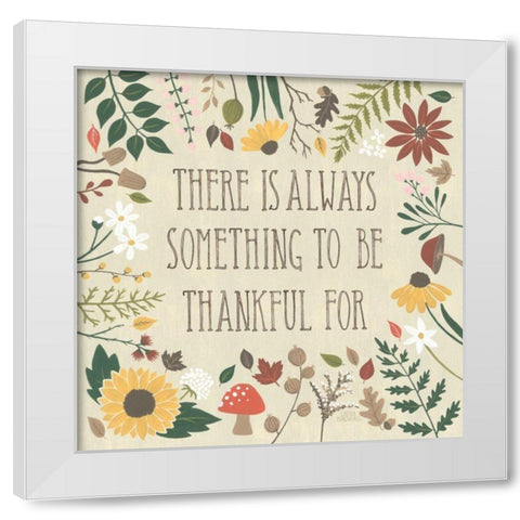 Autumn Garden V White Modern Wood Framed Art Print by Marshall, Laura