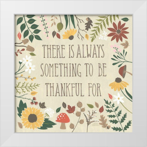 Autumn Garden V White Modern Wood Framed Art Print by Marshall, Laura