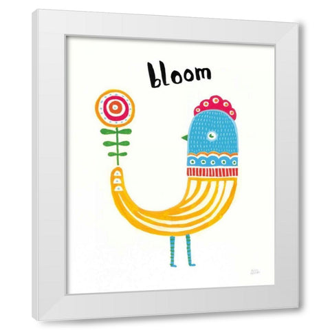 Blossom Birds II White Modern Wood Framed Art Print by Averinos, Melissa