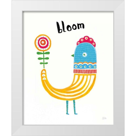 Blossom Birds II White Modern Wood Framed Art Print by Averinos, Melissa