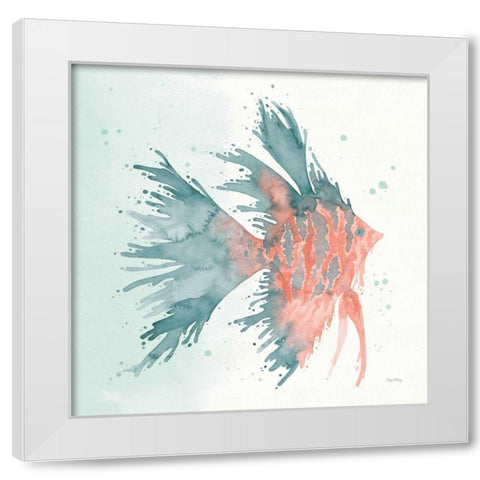 Splash V White Modern Wood Framed Art Print by DeNeige, Elyse