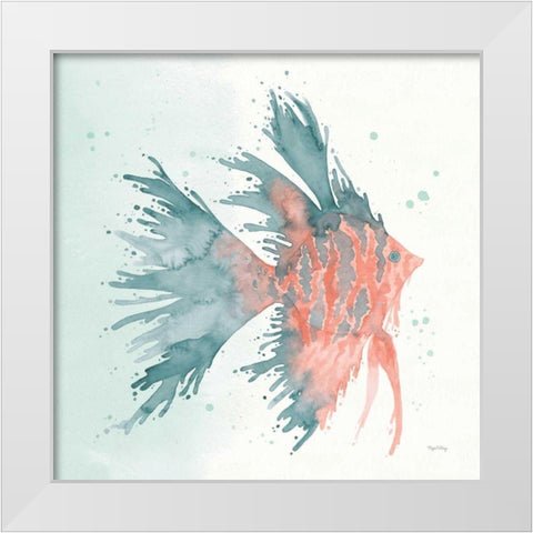 Splash V White Modern Wood Framed Art Print by DeNeige, Elyse