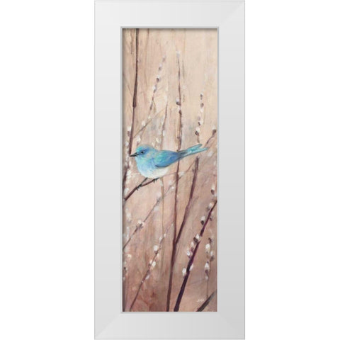 Pretty Birds White Modern Wood Framed Art Print by Purinton, Julia